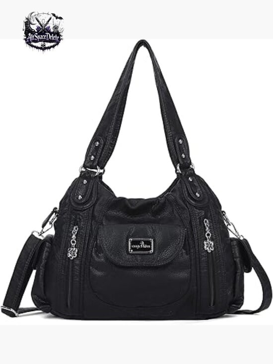 Handbags - Large Hobo Tote Shoulder Bag Faux Leather Multi-Pocket Satchel Purse